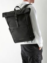 Rugzak Tommy hilfiger Zwart th monotype AM12499-vue-porte