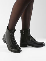 Enkellaarsjes Uit Leder Tamaris Zwart women 41-vue-porte