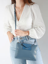 Cross Body Tas Maya Lancaster Blauw maya 27-vue-porte