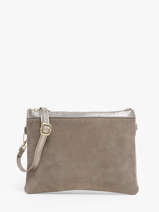 Cross Body Tas Velvet Leder Milano Grijs velvet VE24065