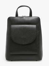 Rugzak /schoudertas Milano Zwart caviar CA240615