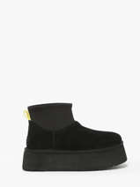 Boots Met Platformzool Classic Mini Dipper Uit Leder Ugg Zwart women 1168170