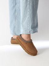 Pantoffels Tasman Uit Leder Ugg Bruin women - 00005955-vue-porte