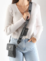 Cross Body Tas Latona Guess Zwart latona SG921181-vue-porte