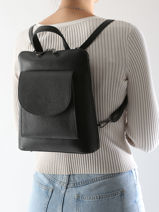 Rugzak /schoudertas Milano Rood caviar CA240615-vue-porte