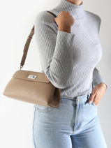 Schoudertas Ck Push Gerecycleerd Polyester Calvin klein jeans Bruin ck push K612143-vue-porte