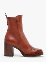 Enkellaarsjes Met Hak Uit Leder Mjus Bruin women P96212