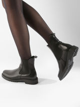 Chelsea Boots Uit Leder Tamaris Zwart women 41-vue-porte