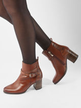 Enkellaarsjes Uit Leder Tamaris Bruin women 43-vue-porte