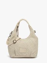 Cross Body Tas Parma Leder Basilic pepper Beige parma BPAR03