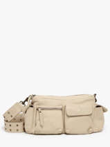 Cross Body Tas Cargo Leder Basilic pepper Beige cargo BCAR01