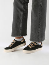 Velcro Sneakers Arcade Uit Leder No name Zwart women GFGL0415-vue-porte