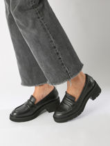 Mocassins Uit Leder Tamaris Zwart women 43-vue-porte