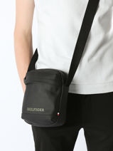 Cross Body Tas Tommy hilfiger Zwart th monotype AM12604-vue-porte
