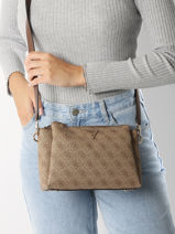 Cross Body Tas Noelle Guess Bruin noelle BG787912-vue-porte