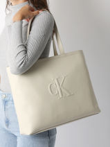 Schoudertas Sculpted Calvin klein jeans Beige sculpted K612724-vue-porte
