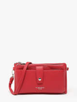Cross Body Tas Met Kaarthouder Grained Miniprix Rood grained H6020