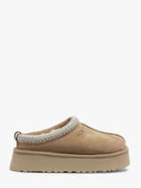 Pantoffels Met Platformzool Tazz Uit Leder Ugg Beige women 1122553