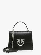 Handtassen Love Bag Icon Leder Pinko Zwart love bag icon A1VF