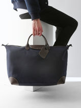Longchamp Boxford Reistassen Blauw-vue-porte