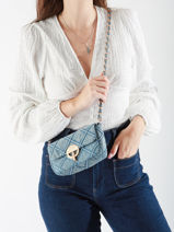 Cross Body Tas S Moon Denim Vanessa bruno Blauw moon 14V40326-vue-porte