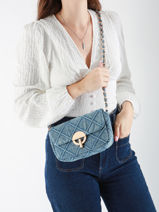 Cross Body Tas M Moon Denim Vanessa bruno Blauw moon 14V40533-vue-porte