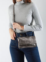 Cross Body Tas Leather Leder Biba Zilver leather CMO3L-vue-porte