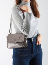 Cross Body Tas Leather Leder Biba Zilver leather ELI1L-vue-porte