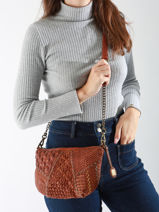 Cross Body Tas Heritage Leder Biba Bruin heritage CAE1L-vue-porte
