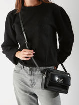Cross Body Tas Re-lock Calvin klein jeans Zwart re-lock K612544-vue-porte