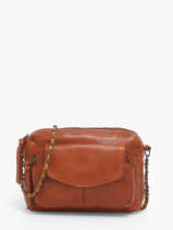 Cross Body Tas Naina Leder Pieces Bruin naina 17063358