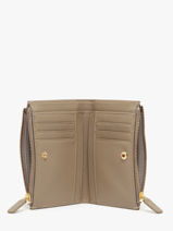 Portefeuille Leder Nat et nin Beige vintage SANDY-vue-porte