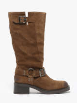 Laarzen Uit Leder We do Bruin women CO88177