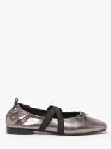 Ballerinas Met Riempjes Uit Leder We do Zilver women CO55342G