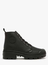 Enkellaarsjes Pallabase Uit Leder Palladium Zwart women 96905001