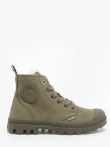 Enkellaarsjes Pampa Hi Zip Uit Leder Palladium Groen women 95982212