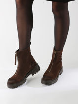 Enkellaarsjes Uit Leder We do Bruin women CO99762A-vue-porte