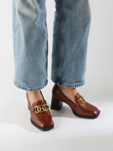 Mocassins Uit Leder Tamaris Bruin women 43-vue-porte