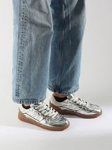Sneakers Goal Uit Leder Coolway Zilver women 7683172-vue-porte