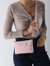 Crossbody Tas Florence Leder Nathan baume Roze n city 4-vue-porte