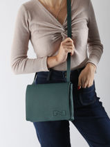 Cross Body Tas Brugge Leder Nathan baume Groen n city 2-vue-porte