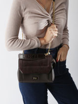 Handtas M Ninon Python Lancel Bruin ninon A09370-vue-porte