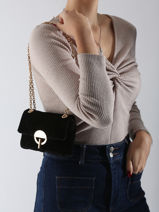 Cross Body Tas S Moon In Fluweel Vanessa bruno Zilver moon 42V40326-vue-porte