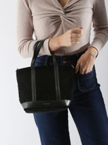 Cross Body Tas Cabas Fluweel Vanessa bruno Zwart cabas 42V40435-vue-porte