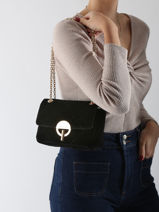 Cross Body Tas Moon Fluweel Vanessa bruno Zwart moon 42V40533-vue-porte
