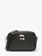 Cross Body Tas K Ikonic 2.0 Leder Karl lagerfeld Zwart k ikonic 2.0 246W3028