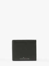 Portefeuille Leder Tommy hilfiger Zwart th premium AM12762
