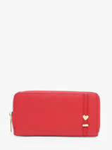 Portefeuille Met Kaarthouder Miniprix Rood love 78SM2642