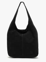 Schoudertas Velvet Leder Milano Zwart velvet VE24062B