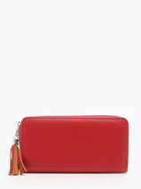 Portefeuille Met Kaarthouder Miniprix Rood grained 78SM2630